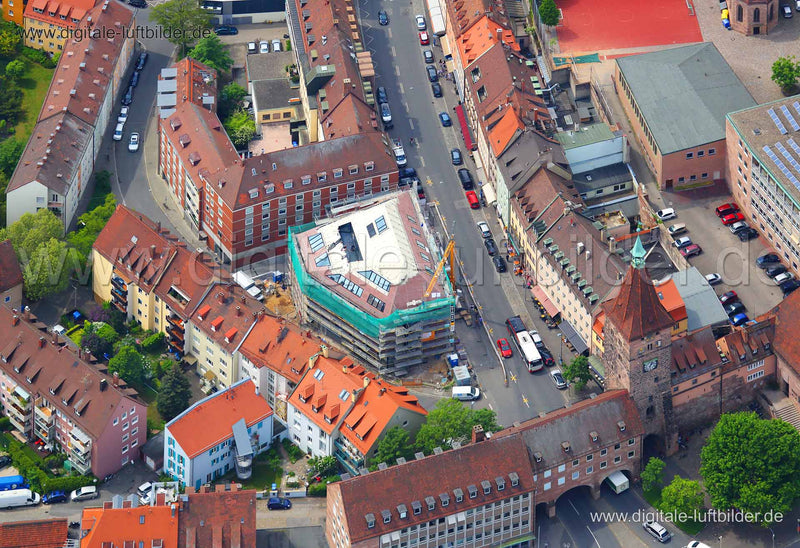 Luftaufnahme Bau des Sebald Kontores in Nürnberg | Mittelfranken, Bayern