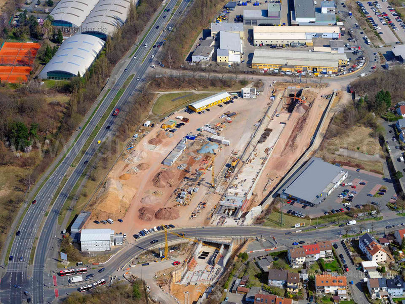 Luftaufnahme Bauabschnitt 2.2 U-Bahnlinie 3 in Nürnberg | Mittelfranken, Bayern