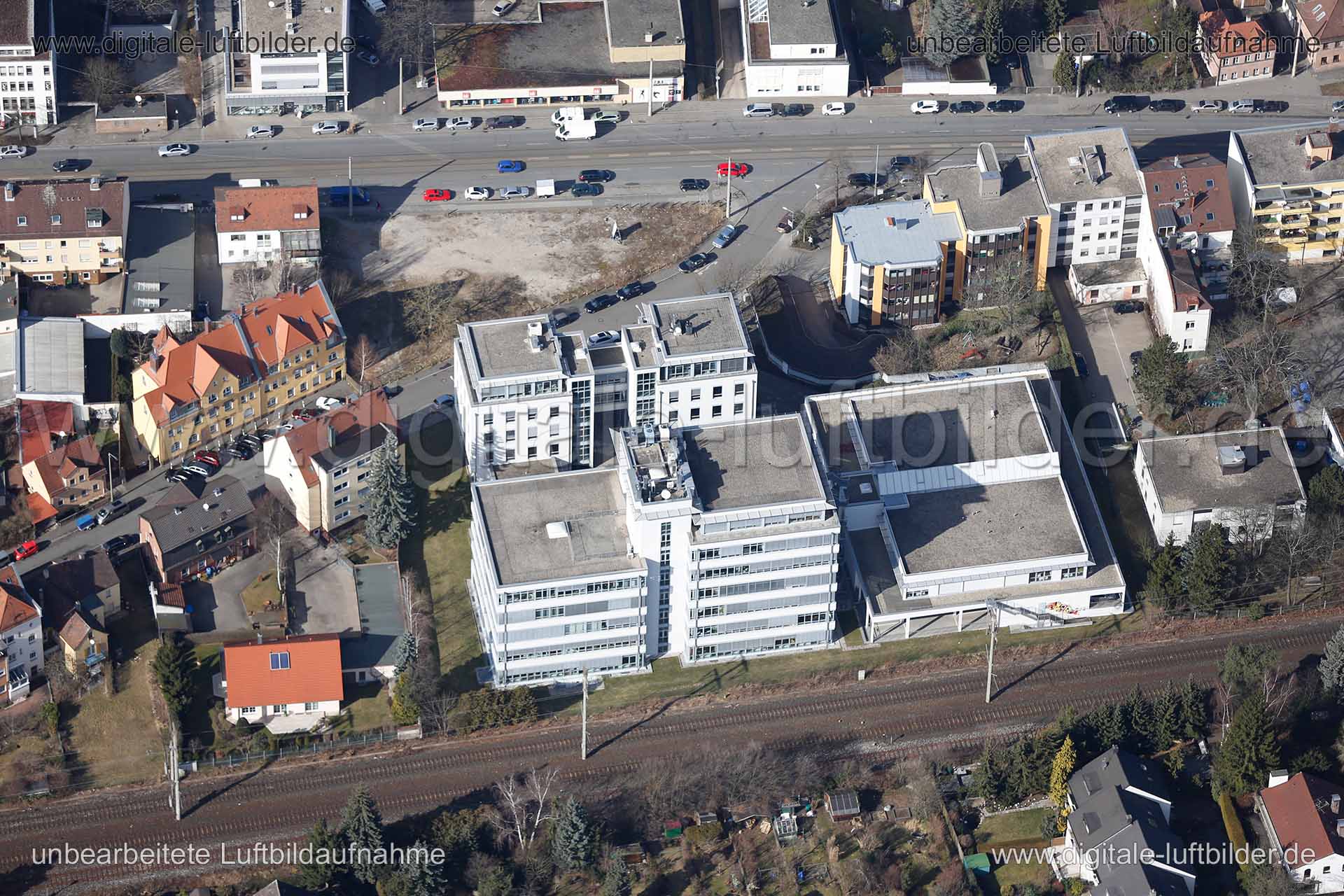 Luftaufnahme Bauhaus Liebe Ostendstraße in Nürnberg | Mittelfranken, Bayern