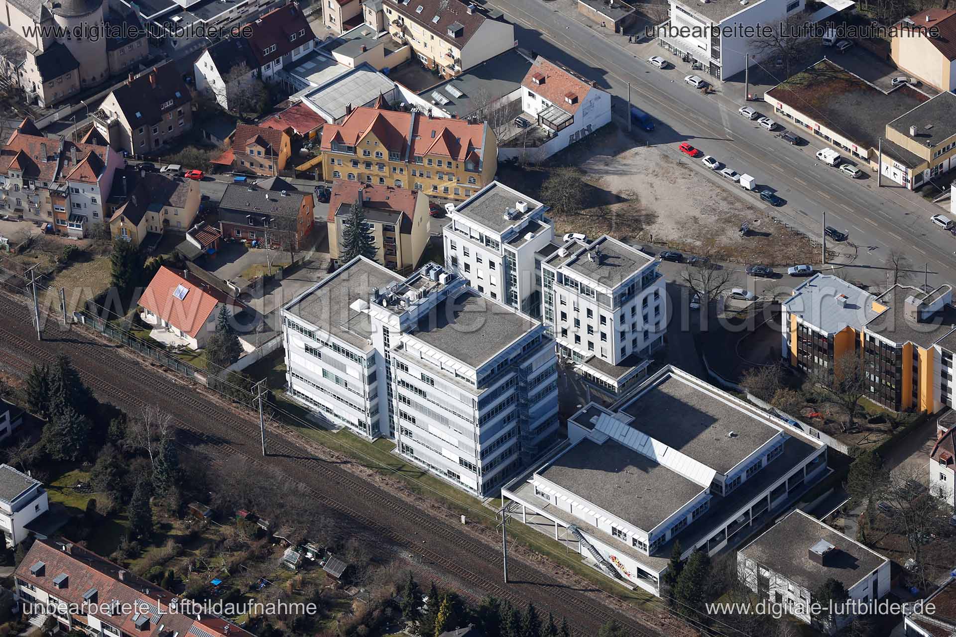 Luftaufnahme Bauhaus Liebe Ostendstraße in Nürnberg | Mittelfranken, Bayern