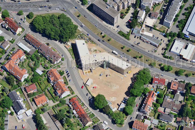 Luftaufnahme Baustelle Äußere-Bayreuther-Straße in Nürnberg | Mittelfranken, Bayern