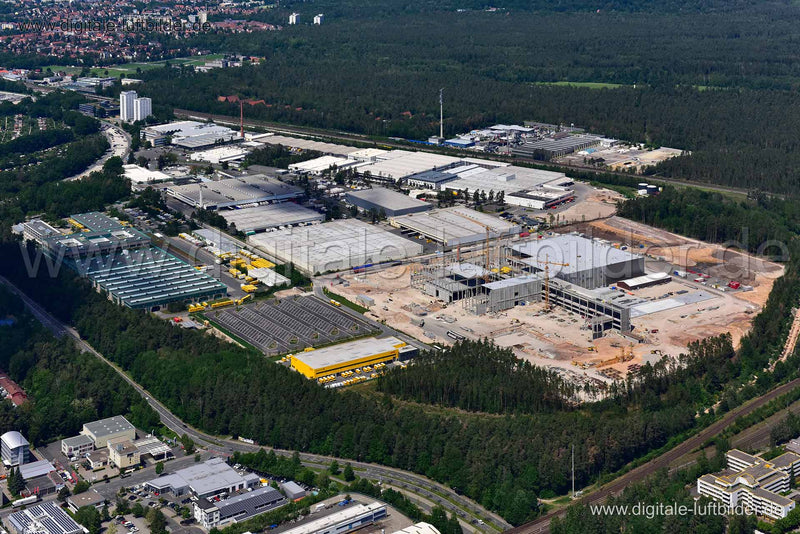Luftaufnahme Baustelle Beuthener Straße in Nürnberg | Mittelfranken, Bayern