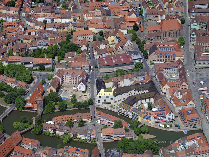Luftaufnahme Baustelle Karlstraße in Nürnberg | Mittelfranken, Bayern