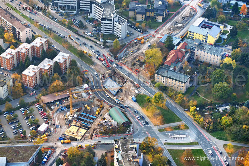 Luftaufnahme Baustelle Nordwestring in Nürnberg | Mittelfranken, Bayern