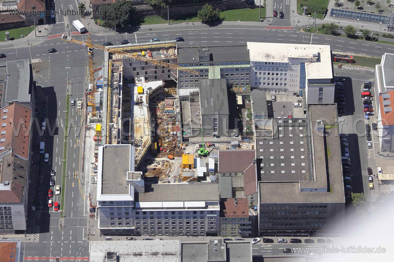 Luftaufnahme Baustelle Sparkasse in Nürnberg | Mittelfranken, Bayern