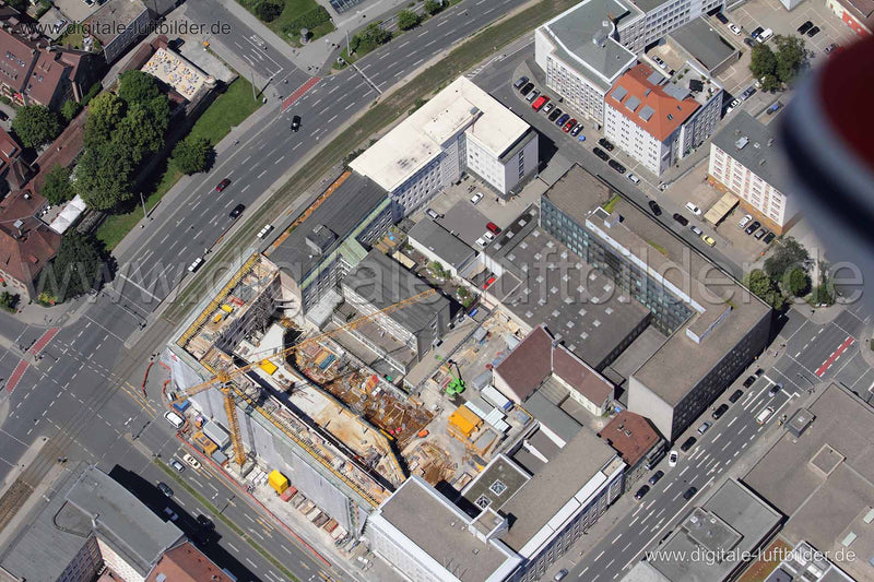 Luftaufnahme Baustelle Sparkasse in Nürnberg | Mittelfranken, Bayern