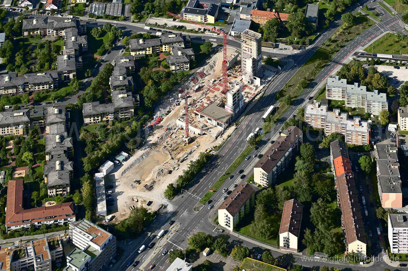 Luftaufnahme Baustelle Umweltbank in Nürnberg | Mittelfranken, Bayern