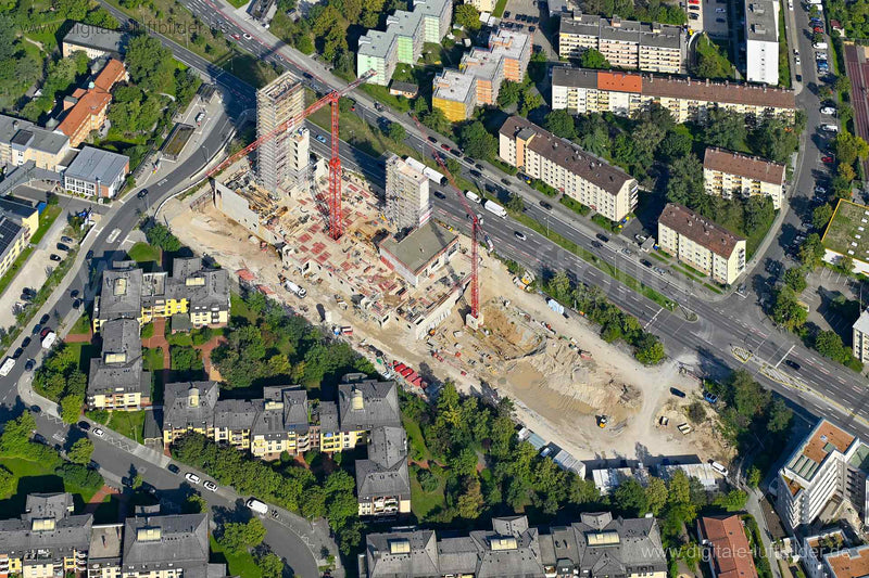 Luftaufnahme Baustelle Umweltbank in Nürnberg | Mittelfranken, Bayern