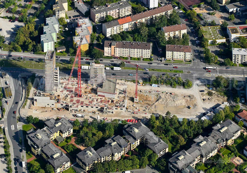 Luftaufnahme Baustelle Umweltbank in Nürnberg | Mittelfranken, Bayern