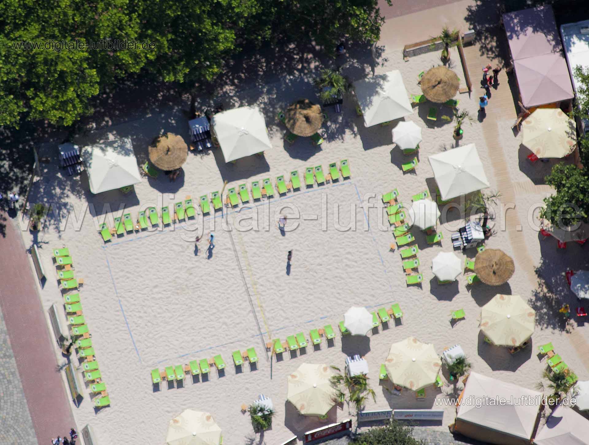 Luftaufnahme Beachvolleyball in Nürnberg | Mittelfranken, Bayern