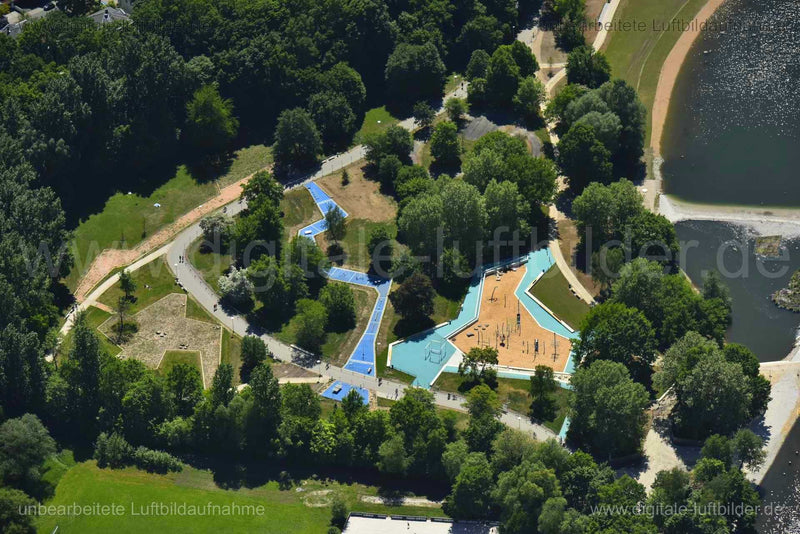 Luftaufnahme Bewegungspark am Wöhrder See in Nürnberg | Mittelfranken, Bayern