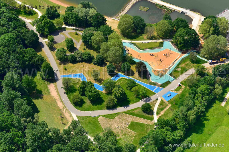 Luftaufnahme Bewegungspark am Wöhrder See in Nürnberg | Mittelfranken, Bayern