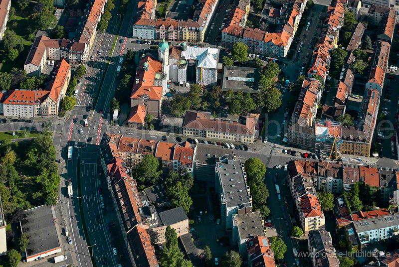 Luftaufnahme Bismarckschule in Nürnberg | Mittelfranken, Bayern