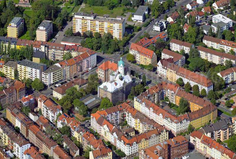 Luftaufnahme Bismarckschule in Nürnberg | Mittelfranken, Bayern