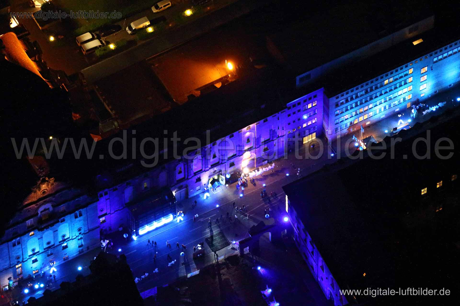 Luftaufnahme Blaue Nacht in Nürnberg | Mittelfranken, Bayern