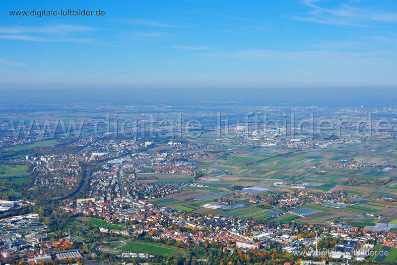 Luftaufnahme Blick in Richtung Fürth in Nürnberg | Mittelfranken, Bayern