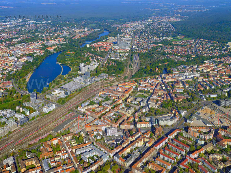 Luftaufnahme Blick Richtung Ost in Nürnberg | Mittelfranken, Bayern