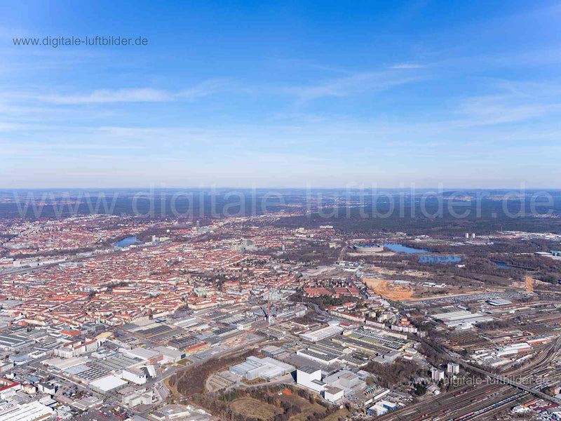 Luftaufnahme Blick Richtung Osten in Nürnberg | Mittelfranken, Bayern