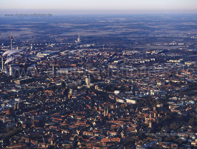 Luftaufnahme Blick Richtung Westen in Nürnberg | Mittelfranken, Bayern