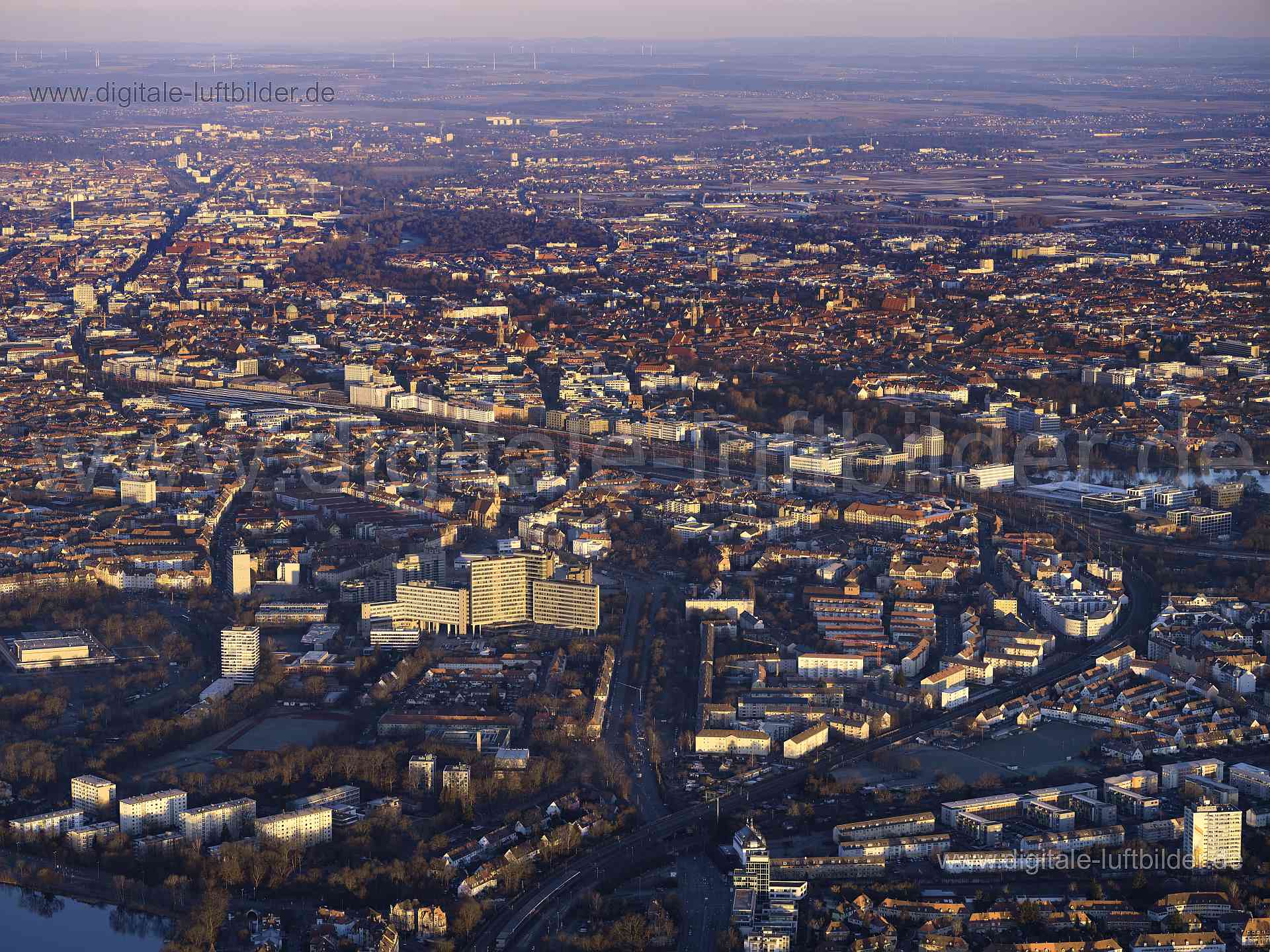 Luftaufnahme Blick über Nürnberg in Nürnberg | Mittelfranken, Bayern