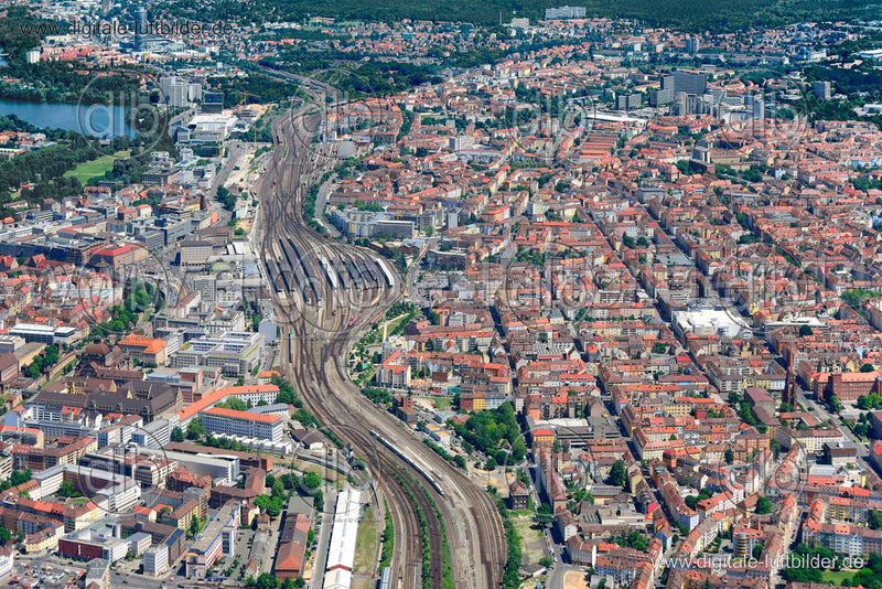 Luftaufnahme Blick über Nürnberg (Ost) in Nürnberg | Mittelfranken, Bayern