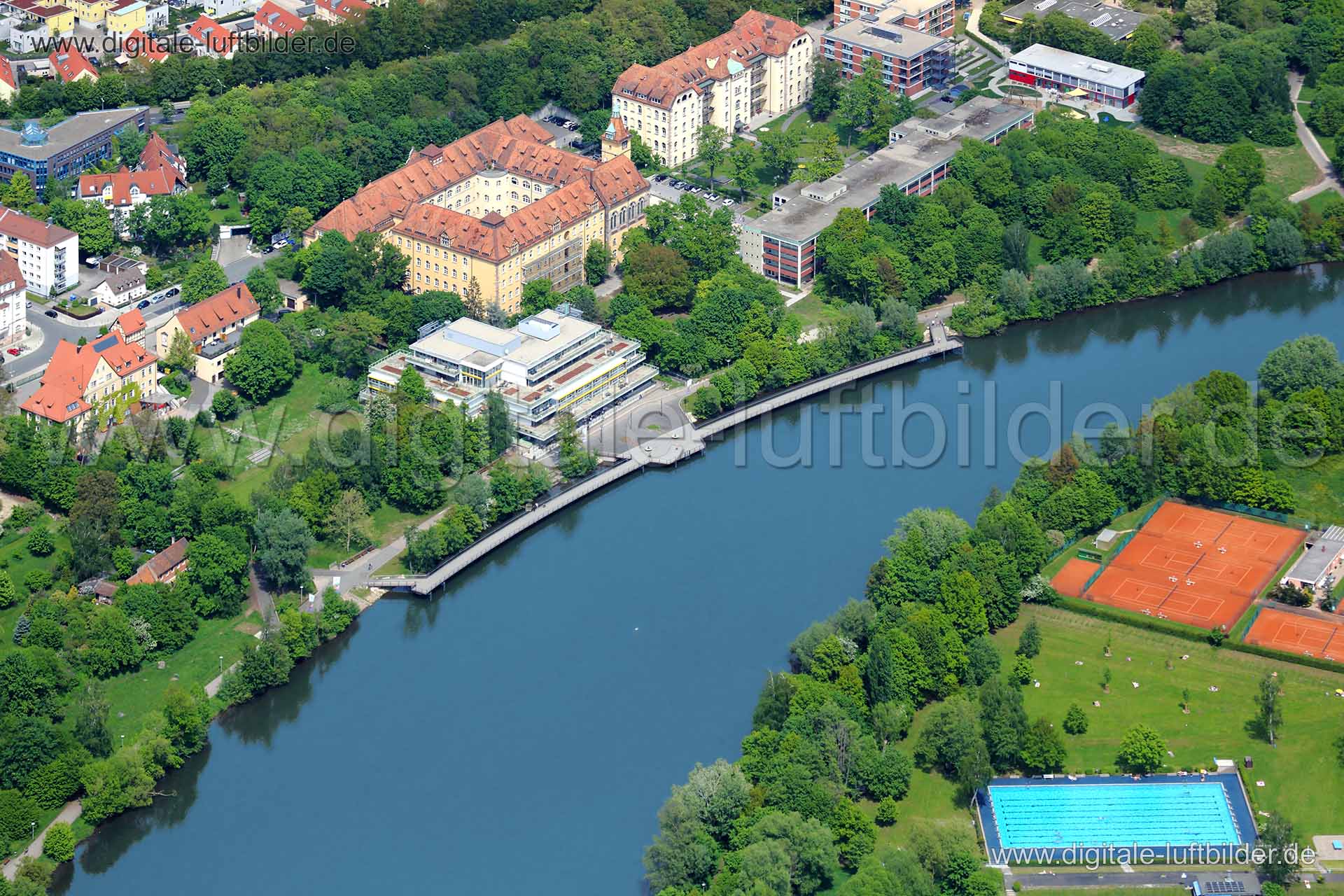Luftaufnahme Boulevardsteg in Nürnberg | Mittelfranken, Bayern