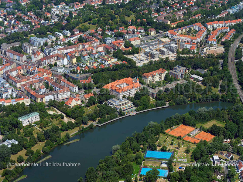 Luftaufnahme Boulevardsteg in Nürnberg | Mittelfranken, Bayern