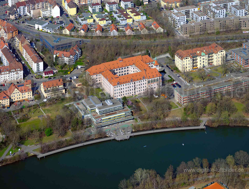 Luftaufnahme Boulevardsteg in Nürnberg | Mittelfranken, Bayern