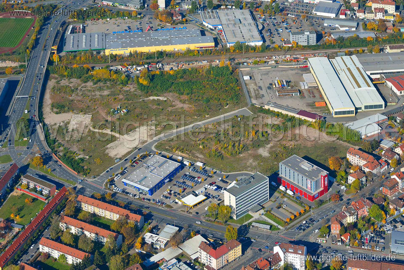 Luftaufnahme Brachfläche Gutav Adolf Straße in Nürnberg | Mittelfranken, Bayern