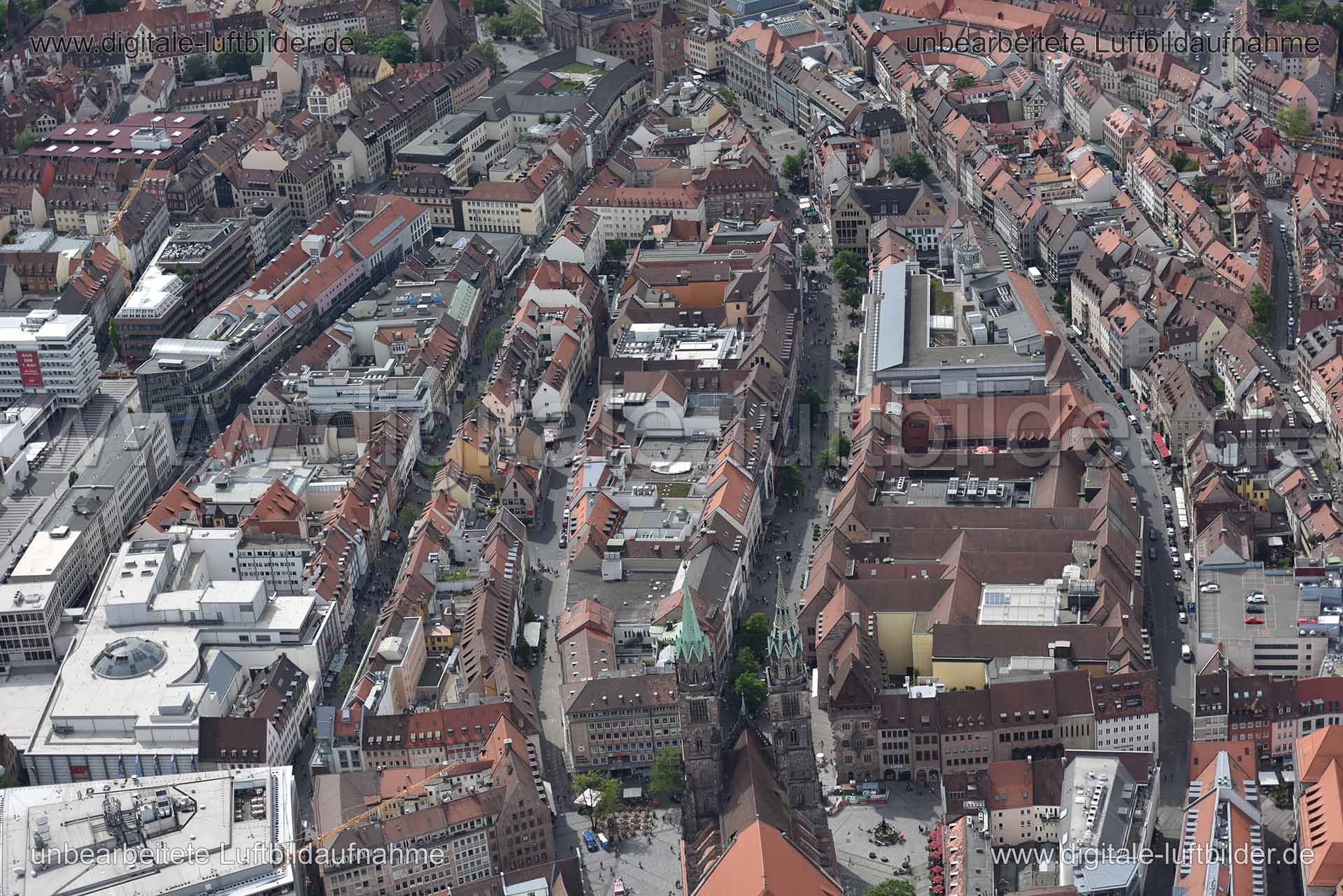 Luftaufnahme Breite Gasse in Nürnberg | Mittelfranken, Bayern