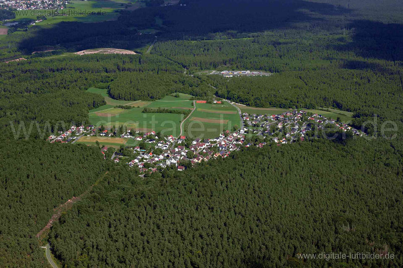 Luftaufnahme Brunn, Netzstall in Nürnberg | Mittelfranken, Bayern