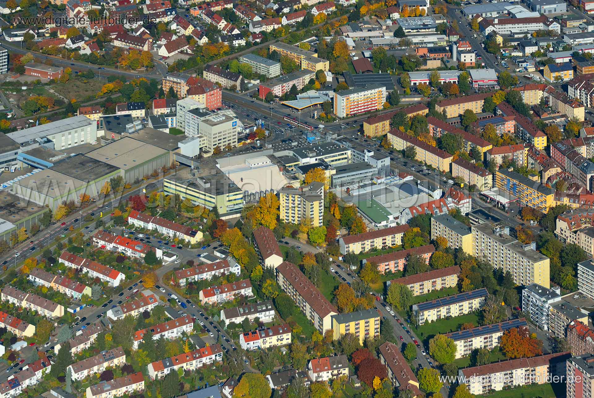Luftaufnahme Bucher Straße in Nürnberg | Mittelfranken, Bayern