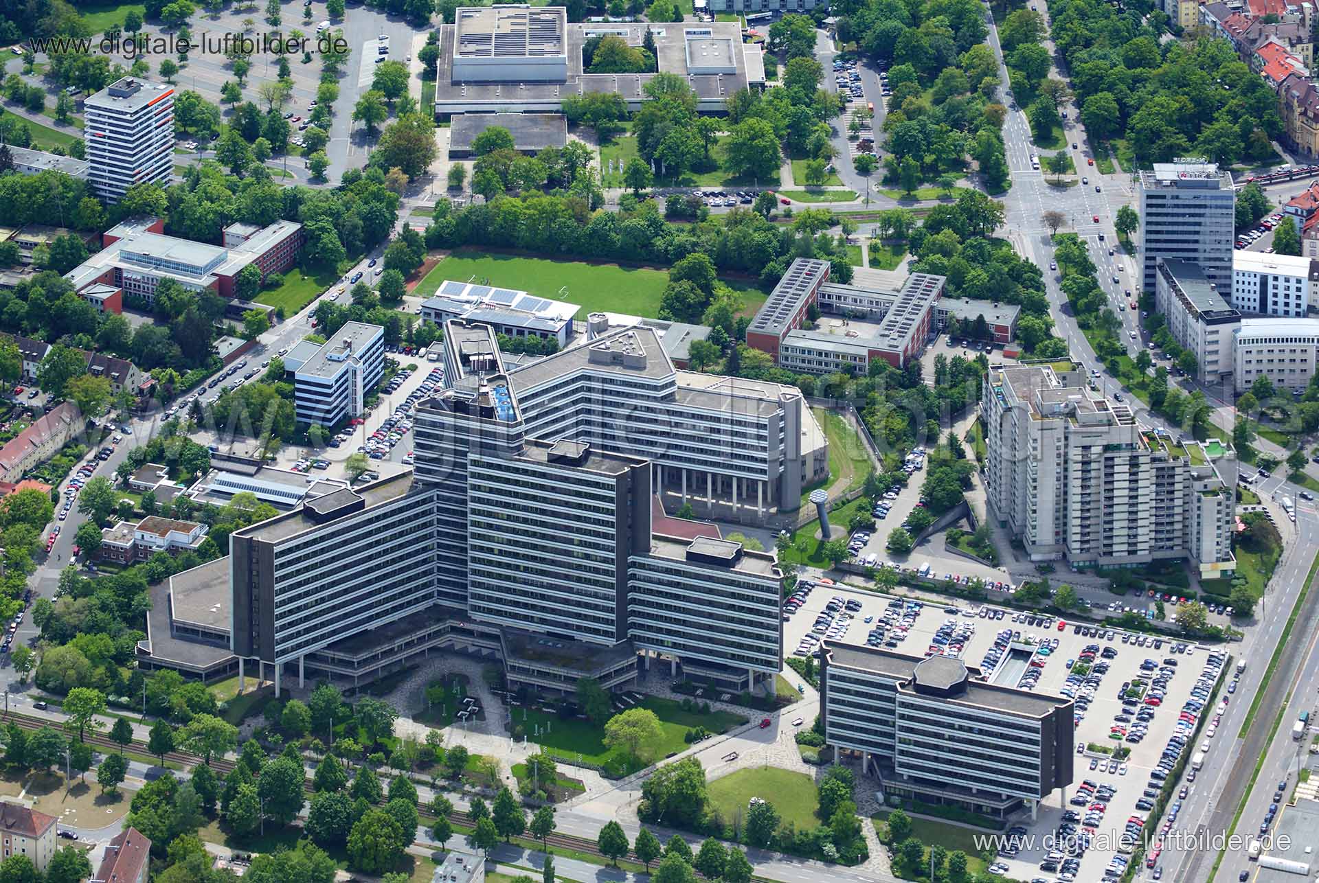 Luftaufnahme Bundesagentur für Arbeit & Meistersingerhalle in Nürnberg | Mittelfranken, Bayern