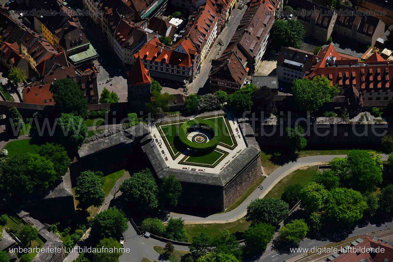 Luftaufnahme Burggarten in Nürnberg | Mittelfranken, Bayern