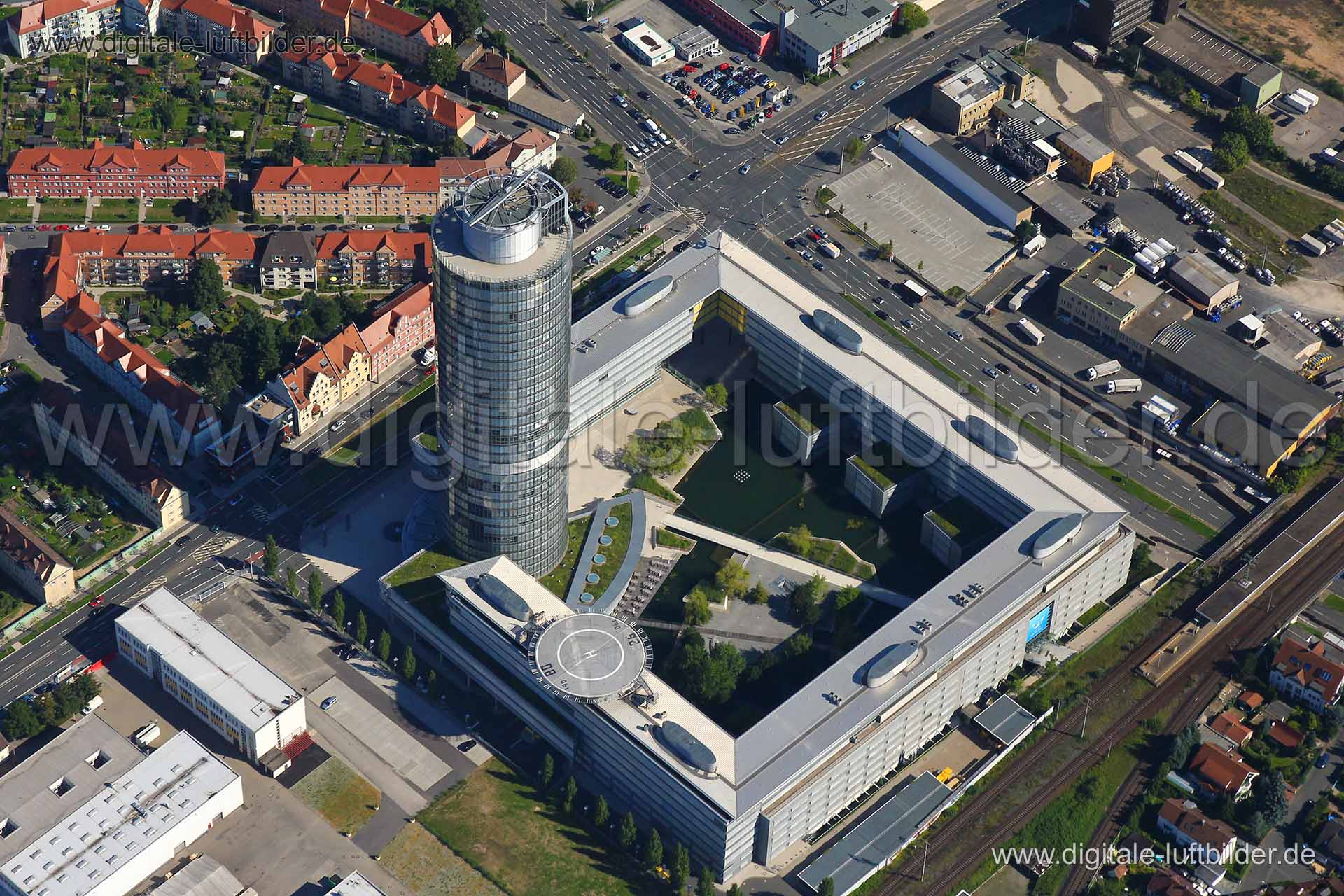 Luftaufnahme Business Tower in Nürnberg | Mittelfranken, Bayern