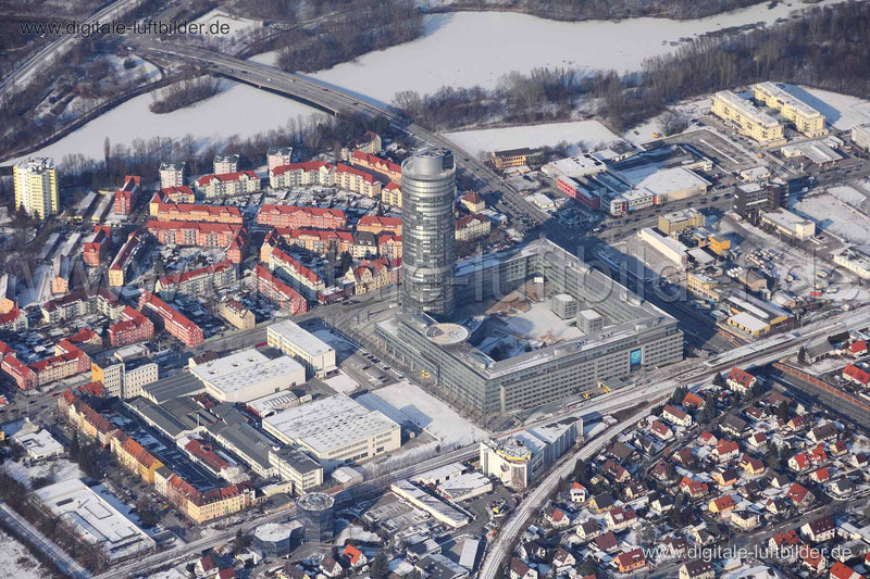 Luftaufnahme Business Tower in Nürnberg | Mittelfranken, Bayern