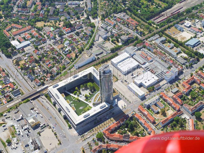 Luftaufnahme Business Tower in Nürnberg | Mittelfranken, Bayern