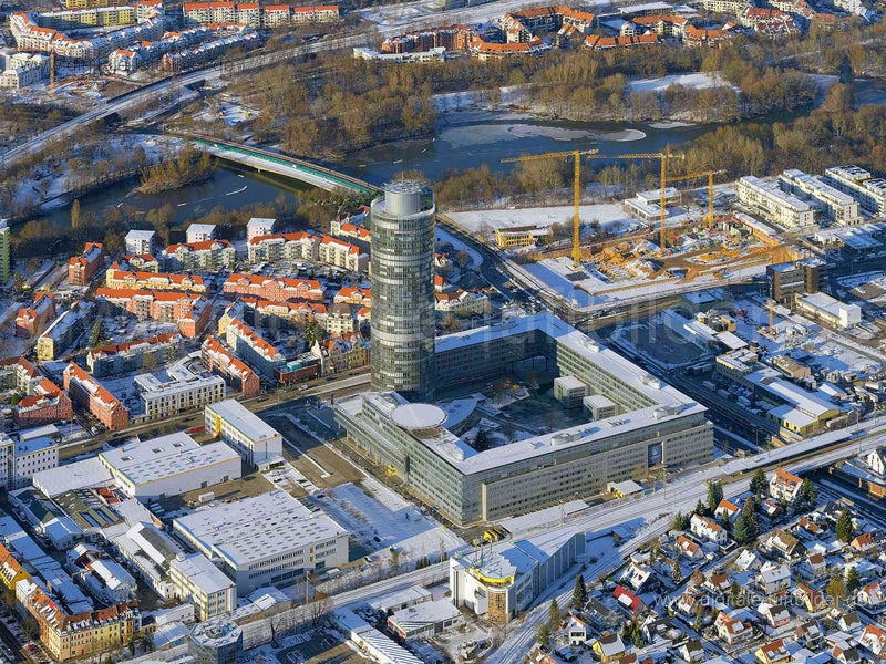 Luftaufnahme Business Tower in Nürnberg | Mittelfranken, Bayern