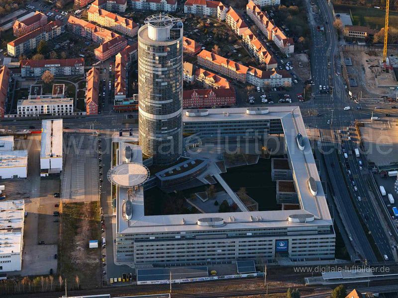 Luftaufnahme Business Tower in Nürnberg | Mittelfranken, Bayern