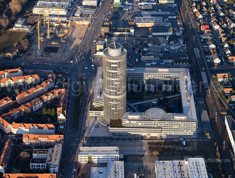 Luftaufnahme Business Tower in Nürnberg | Mittelfranken, Bayern