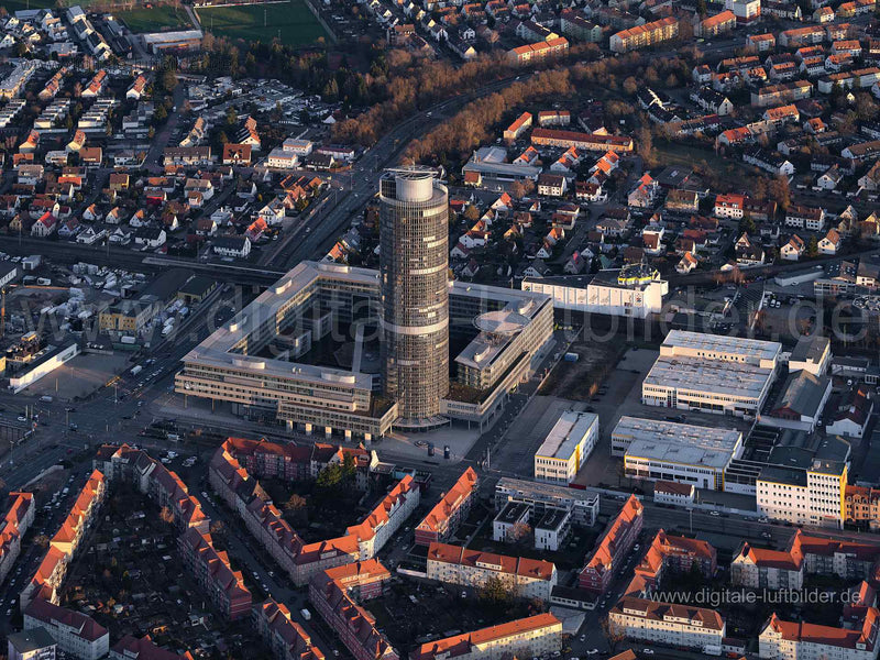 Luftaufnahme Business Tower in Nürnberg | Mittelfranken, Bayern