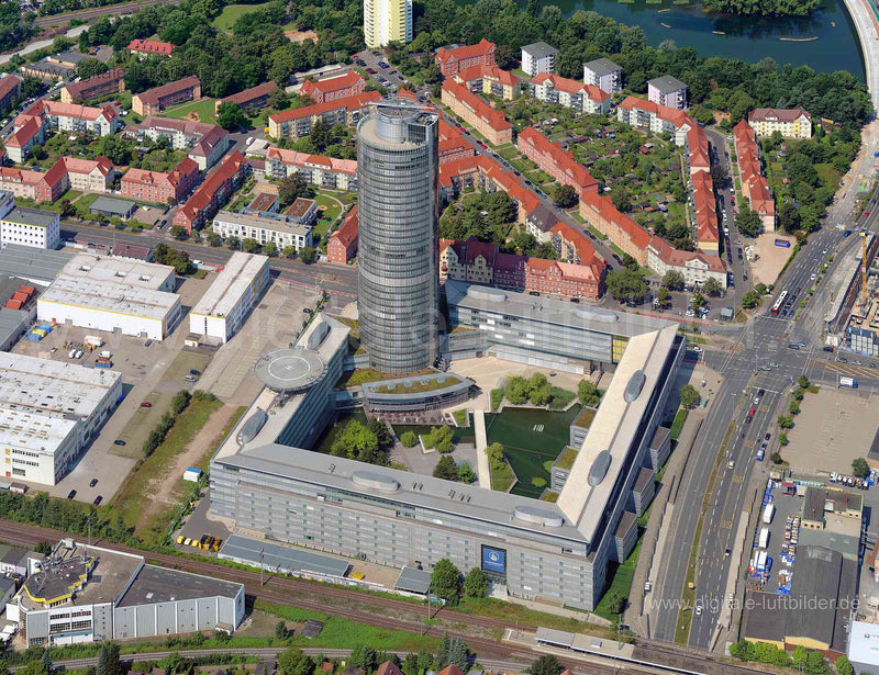 Luftaufnahme Business Tower in Nürnberg | Mittelfranken, Bayern