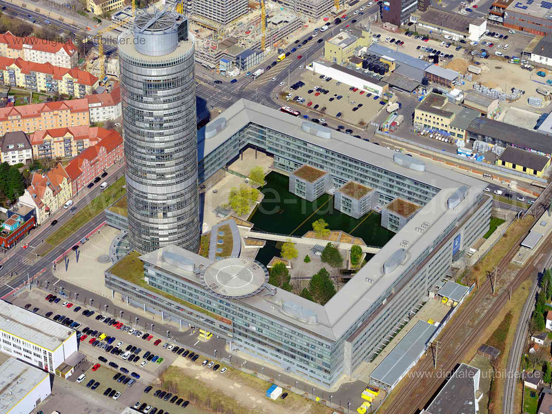Luftaufnahme Business Tower in Nürnberg | Mittelfranken, Bayern