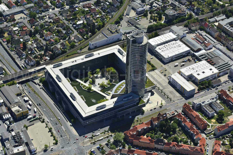 Luftaufnahme Business Tower in Nürnberg | Mittelfranken, Bayern