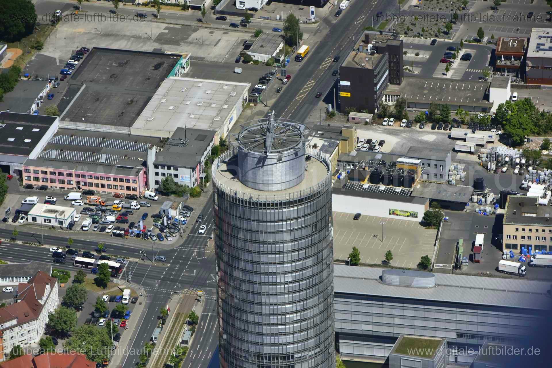 Luftaufnahme Business Tower in Nürnberg | Mittelfranken, Bayern
