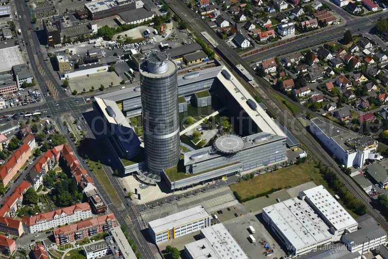 Luftaufnahme Business Tower in Nürnberg | Mittelfranken, Bayern