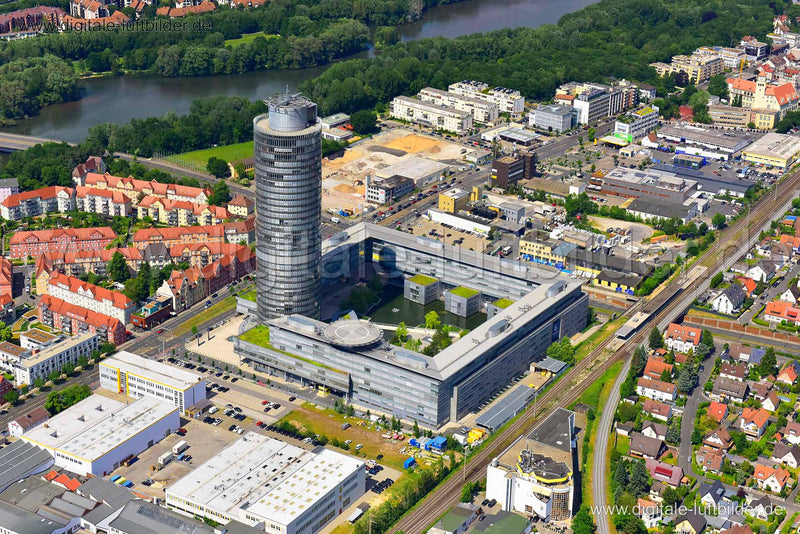 Luftaufnahme Business Tower in Nürnberg | Mittelfranken, Bayern