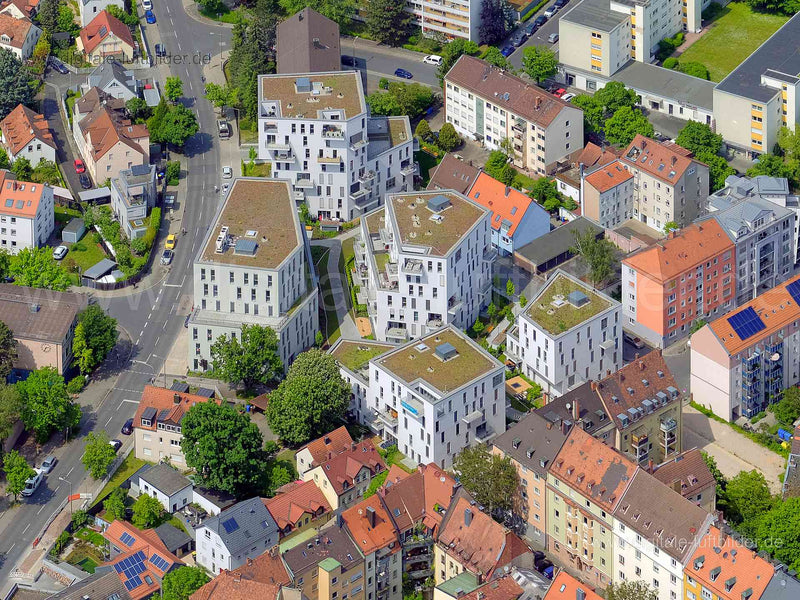 Luftbild - Carlina Park, Ort: Nürnberg, Tags: Carlina Park, Neubau, Architektur, Nordstadt, , Am Stadtpark, Distelstraße, ...