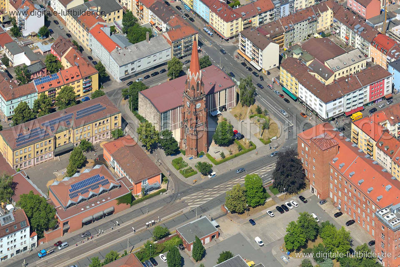 Luftaufnahme Christuskirche in Nürnberg | Mittelfranken, Bayern