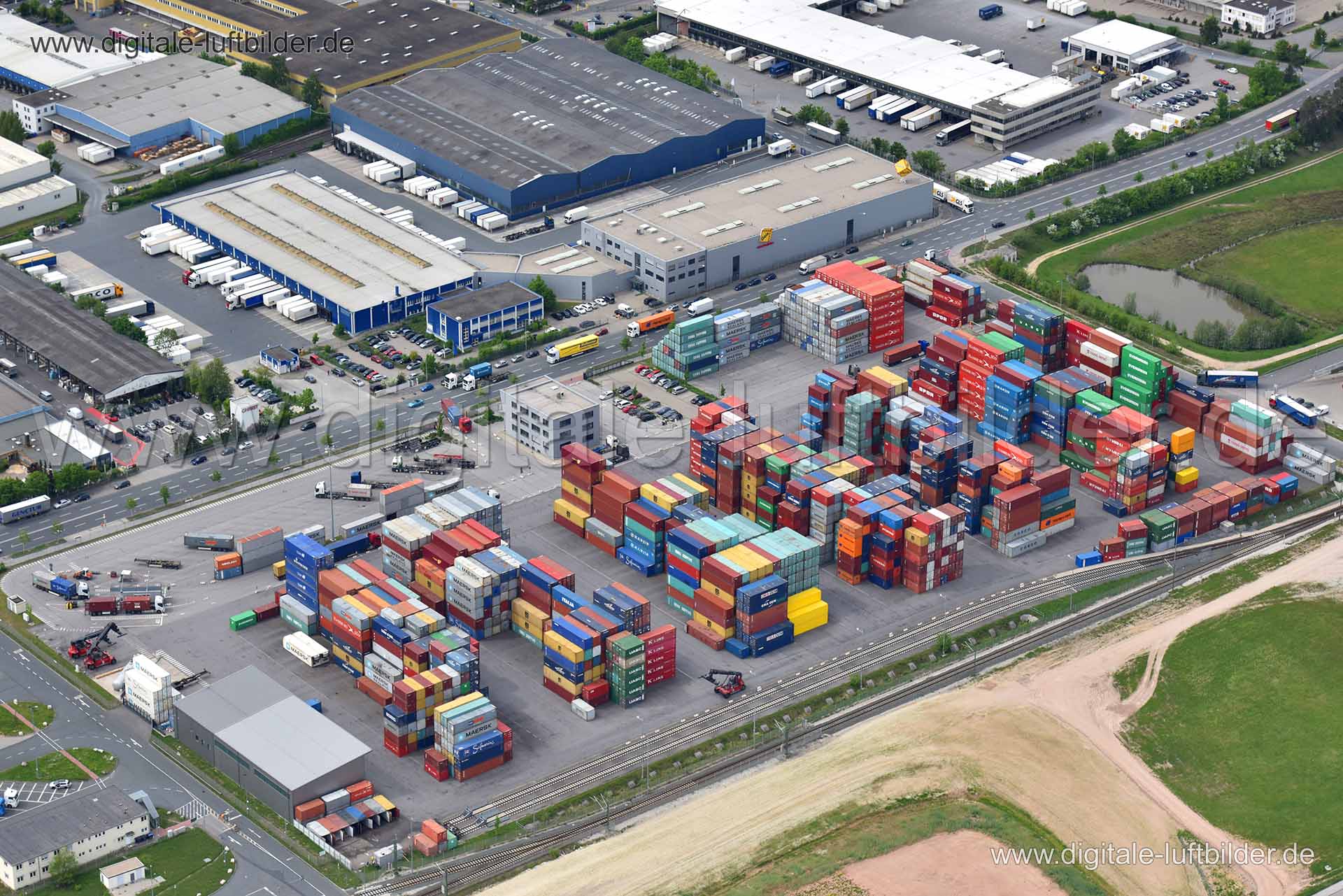 Luftaufnahme Container in Nürnberg | Mittelfranken, Bayern